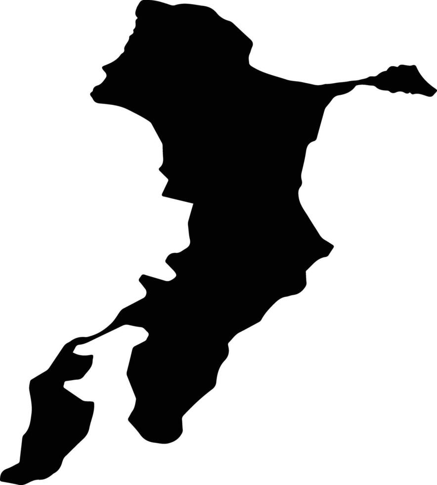 Sinop merkez Turkey silhouette map vector