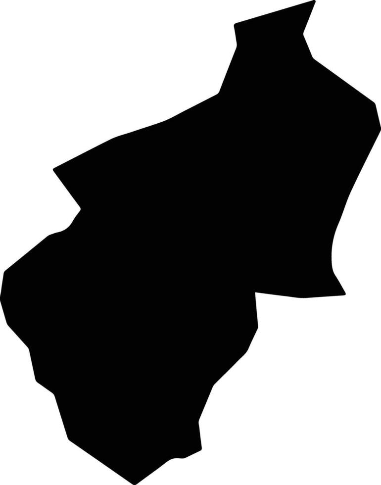 Sinyang North Korea silhouette map vector