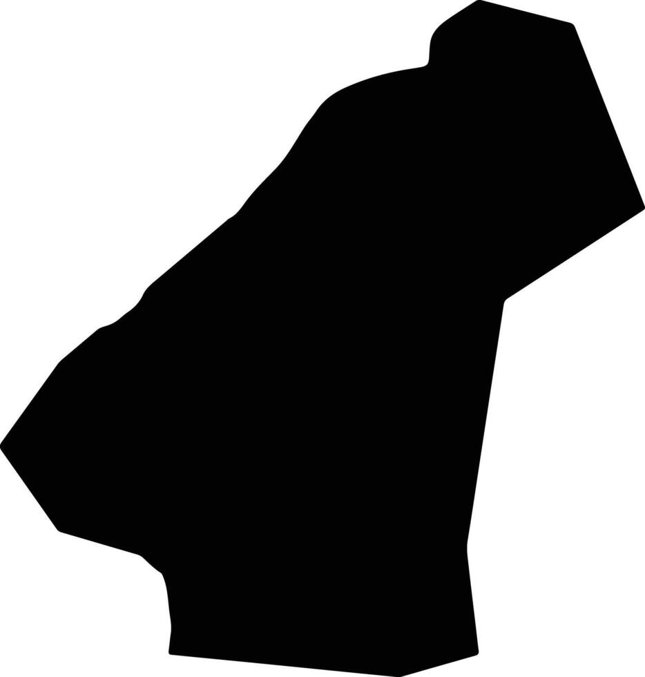 Sinuiju City North Korea silhouette map vector