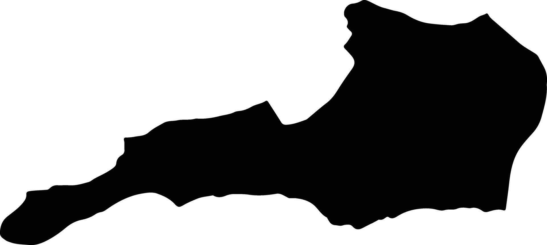 Siparia Trinidad and Tobago silhouette map vector