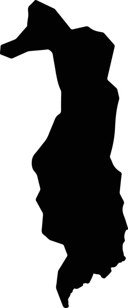 Sipitang Malaysia silhouette map vector