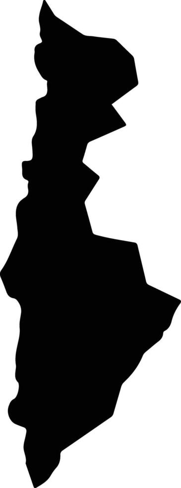 Sipsu Bhutan silhouette map vector