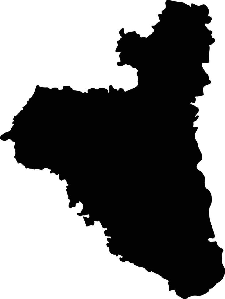 Sirajganj Bangladesh silhouette map vector