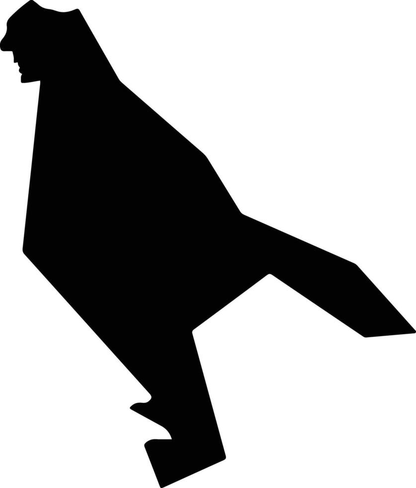 Sirdarya Uzbekistan silhouette map vector