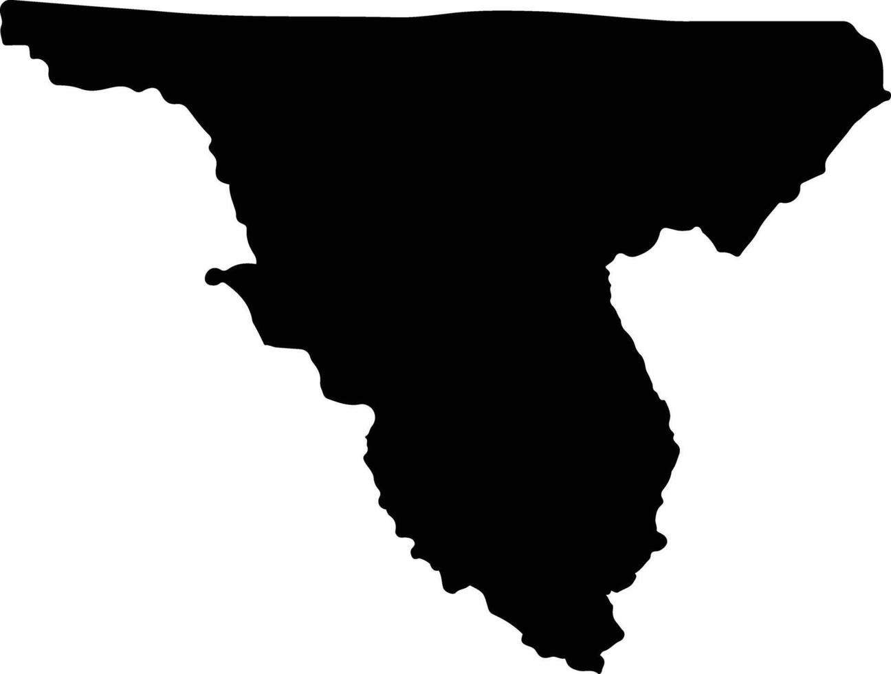 Sissala West Ghana silhouette map vector