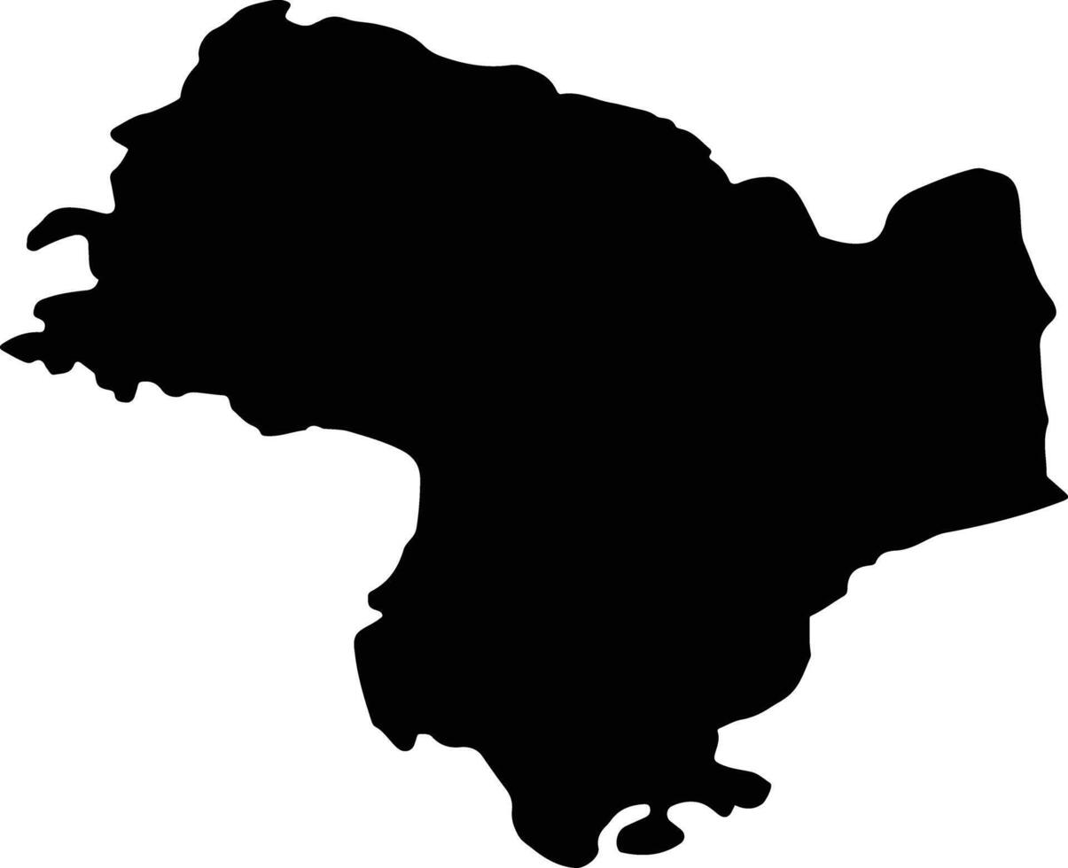 Siverek Turkey silhouette map vector