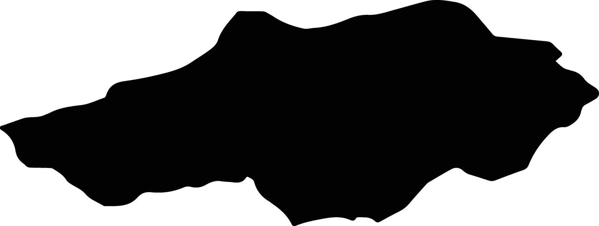 Sivrice Turkey silhouette map vector