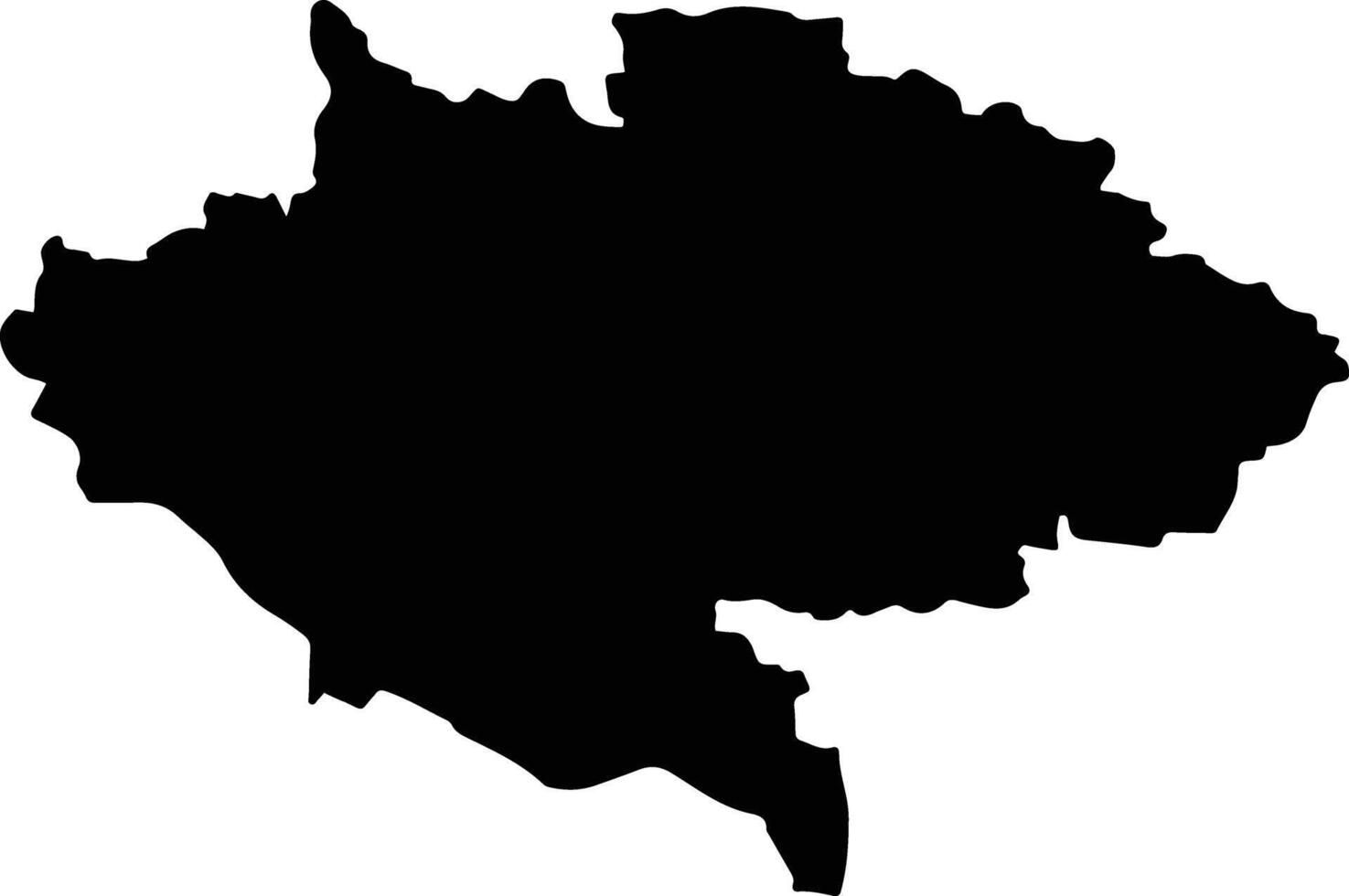 Siwan India silhouette map vector