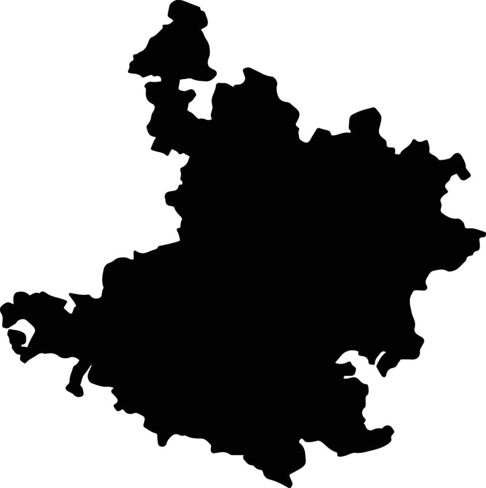 Sivaganga India silhouette map vector