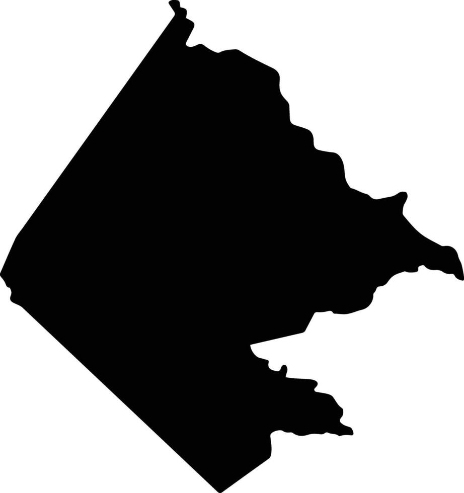 Six Miles Descatier Saint Lucia silhouette map vector