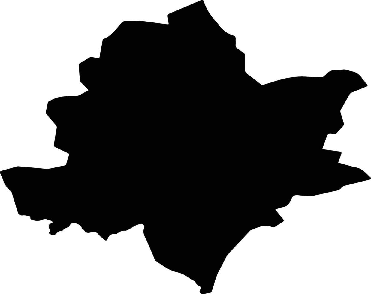 Sjenica Municipality Serbia silhouette map vector