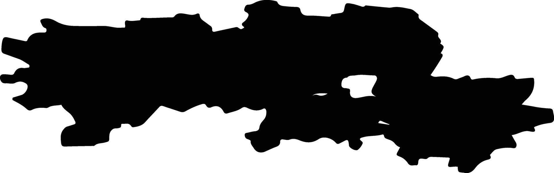 Skopinsky District Russia silhouette map vector