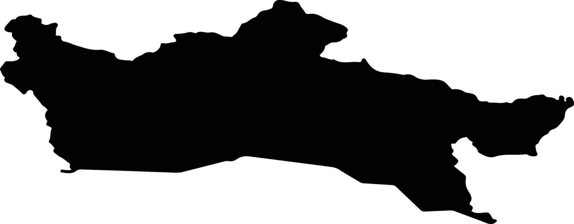 Skovorodinsky District Russia silhouette map vector