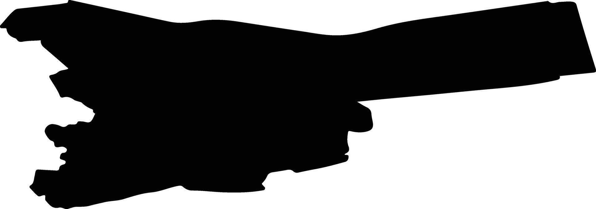 Slampes pag Latvia silhouette map vector