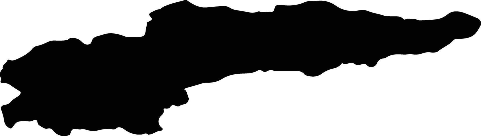 SLATINA TIMIS Romania silhouette map vector