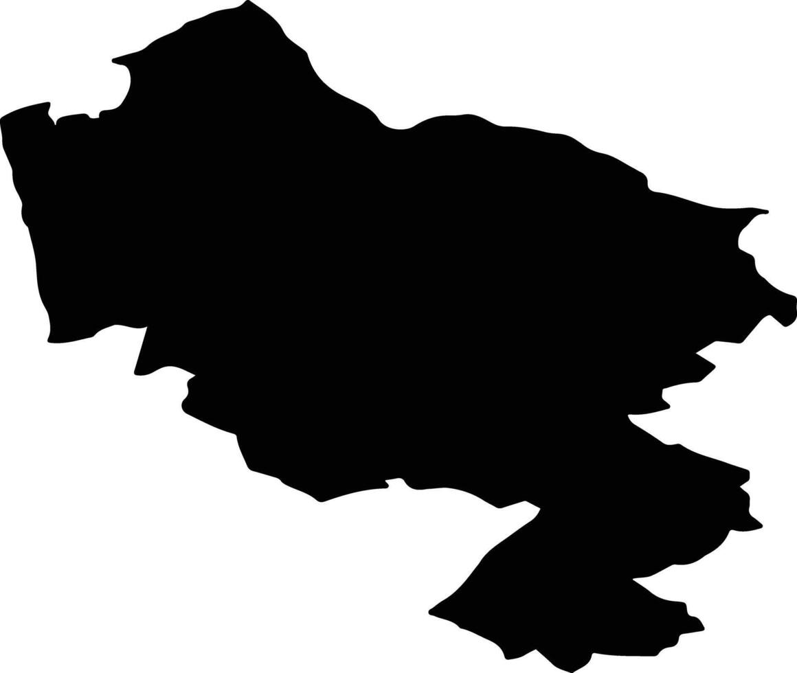 Slavsky District Russia silhouette map vector