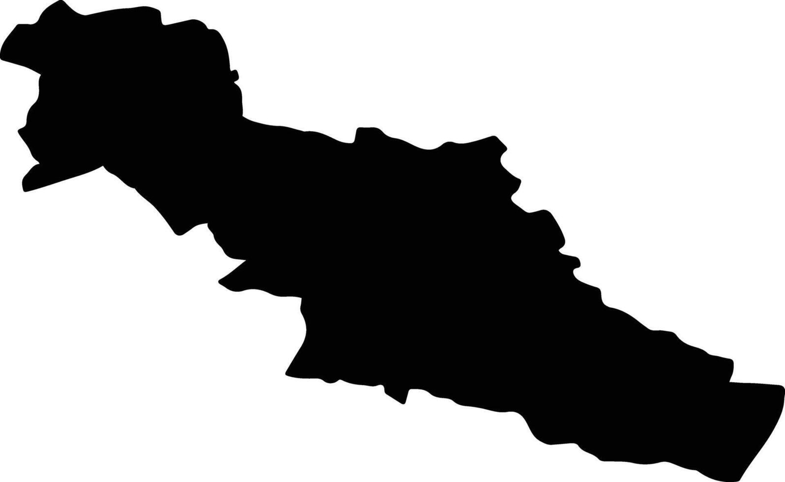 SLIVILESTI Romania silhouette map vector