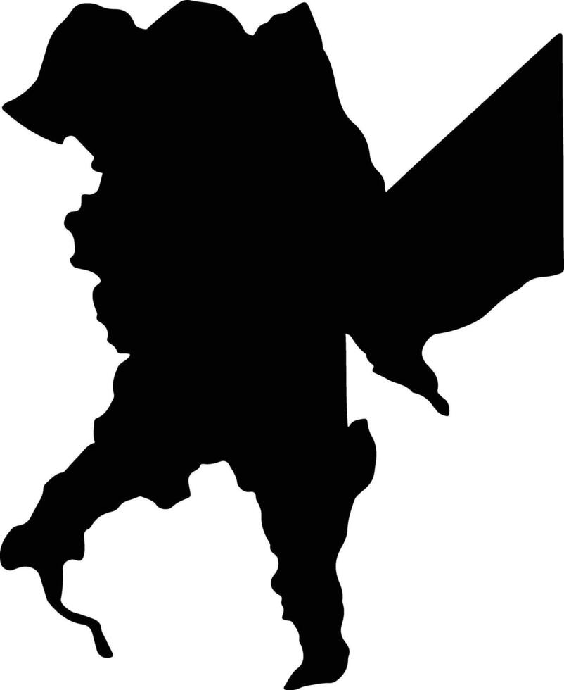 Sligoville Jamaica silhouette map vector