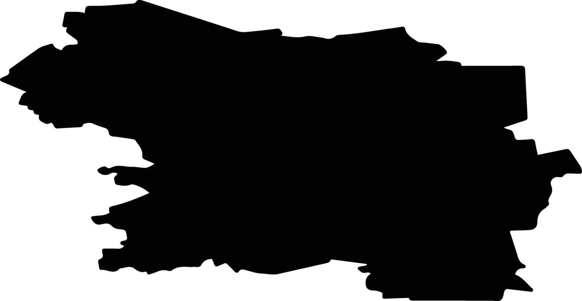 Slobodo Turinsky District Russia silhouette map vector