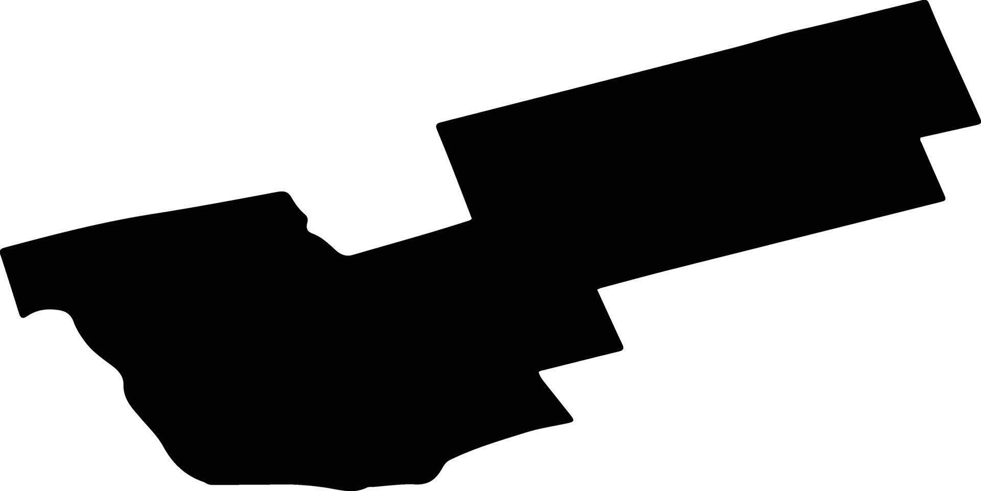 SLOBOZIA MANDRA Romania silhouette map vector