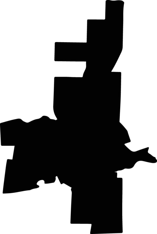 SLOBOZIA Romania silhouette map vector