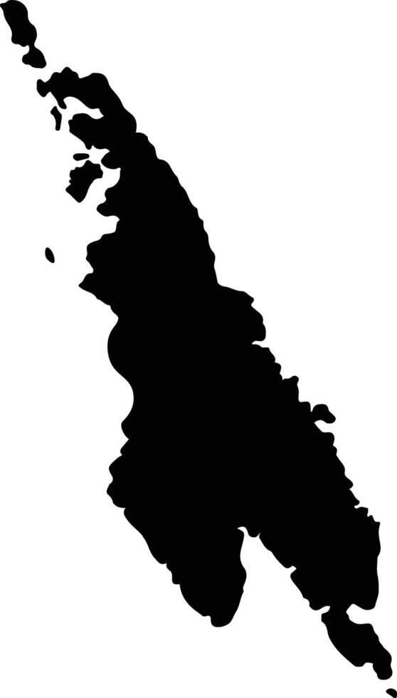 Small Malaita Solomon Islands silhouette map vector