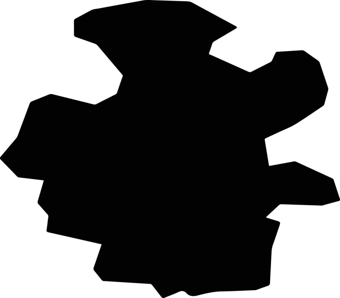 Smederevska Palanka Municipal Serbia silhouette map vector