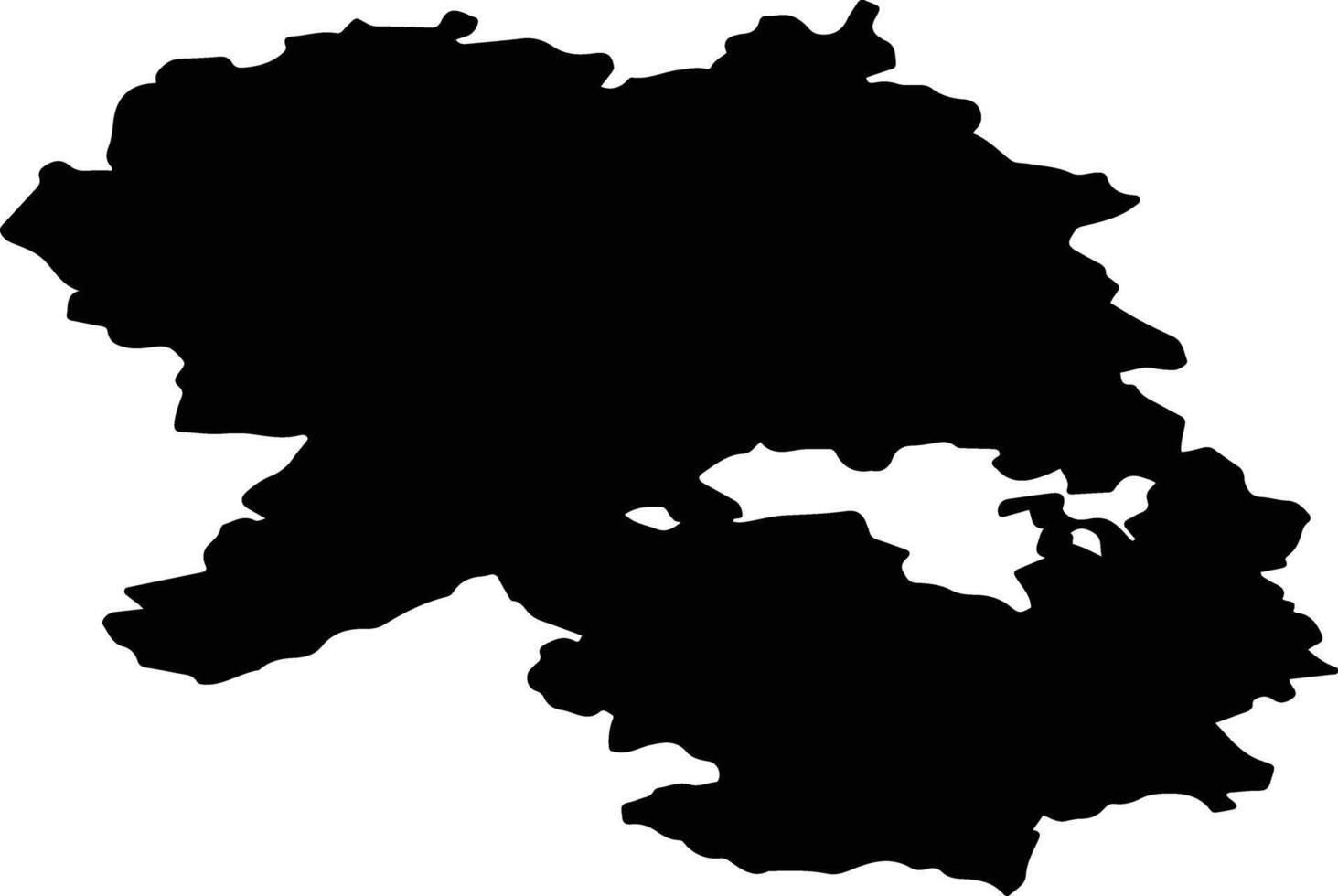 Smolensky District Russia silhouette map vector