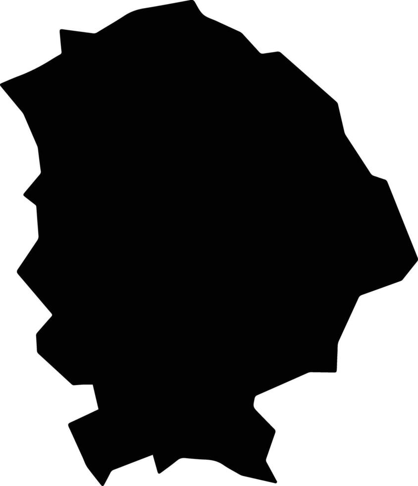 Soba Nigeria silhouette map vector