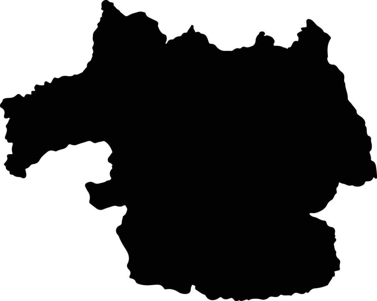 Soi Dao Thailand silhouette map vector