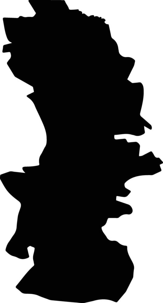 Sokuluk Kyrgyzstan silhouette map vector