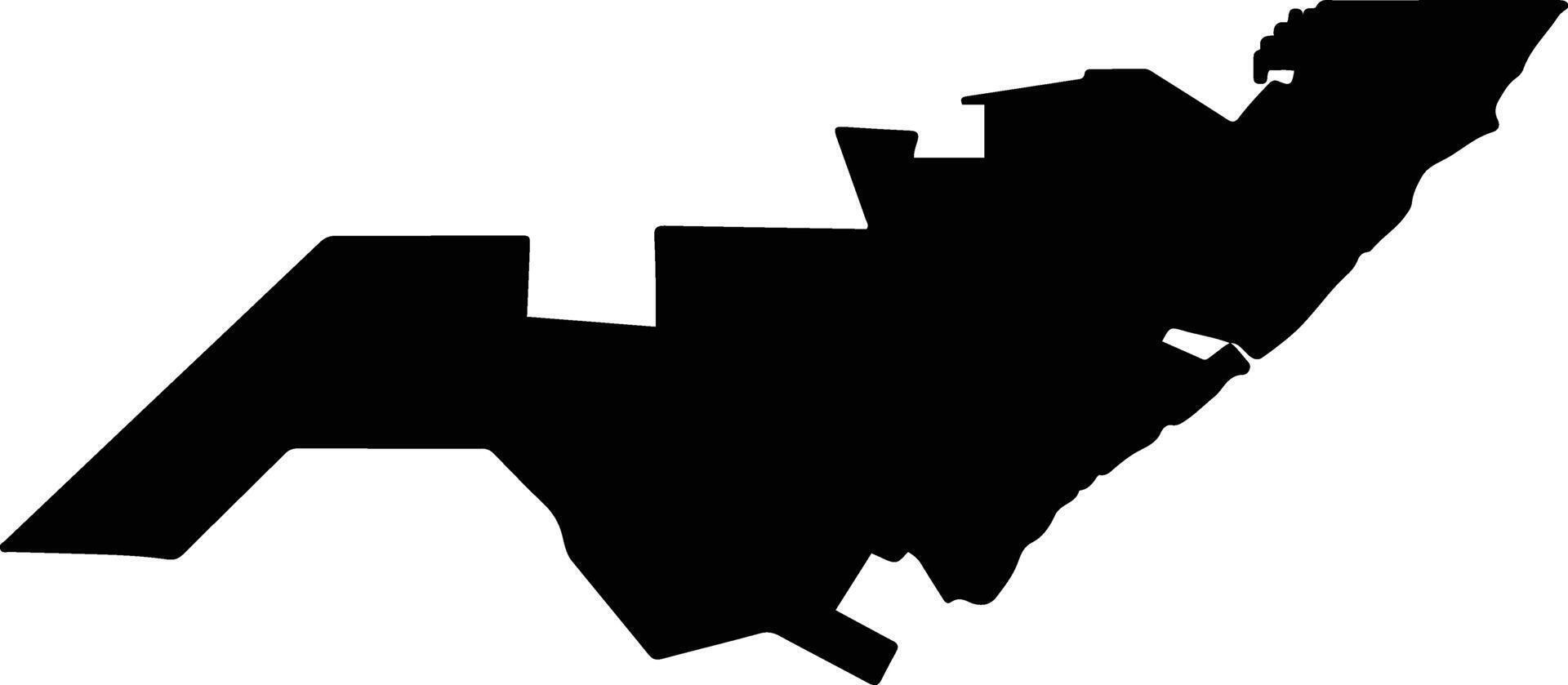 Solidaridad Mexico silhouette map vector