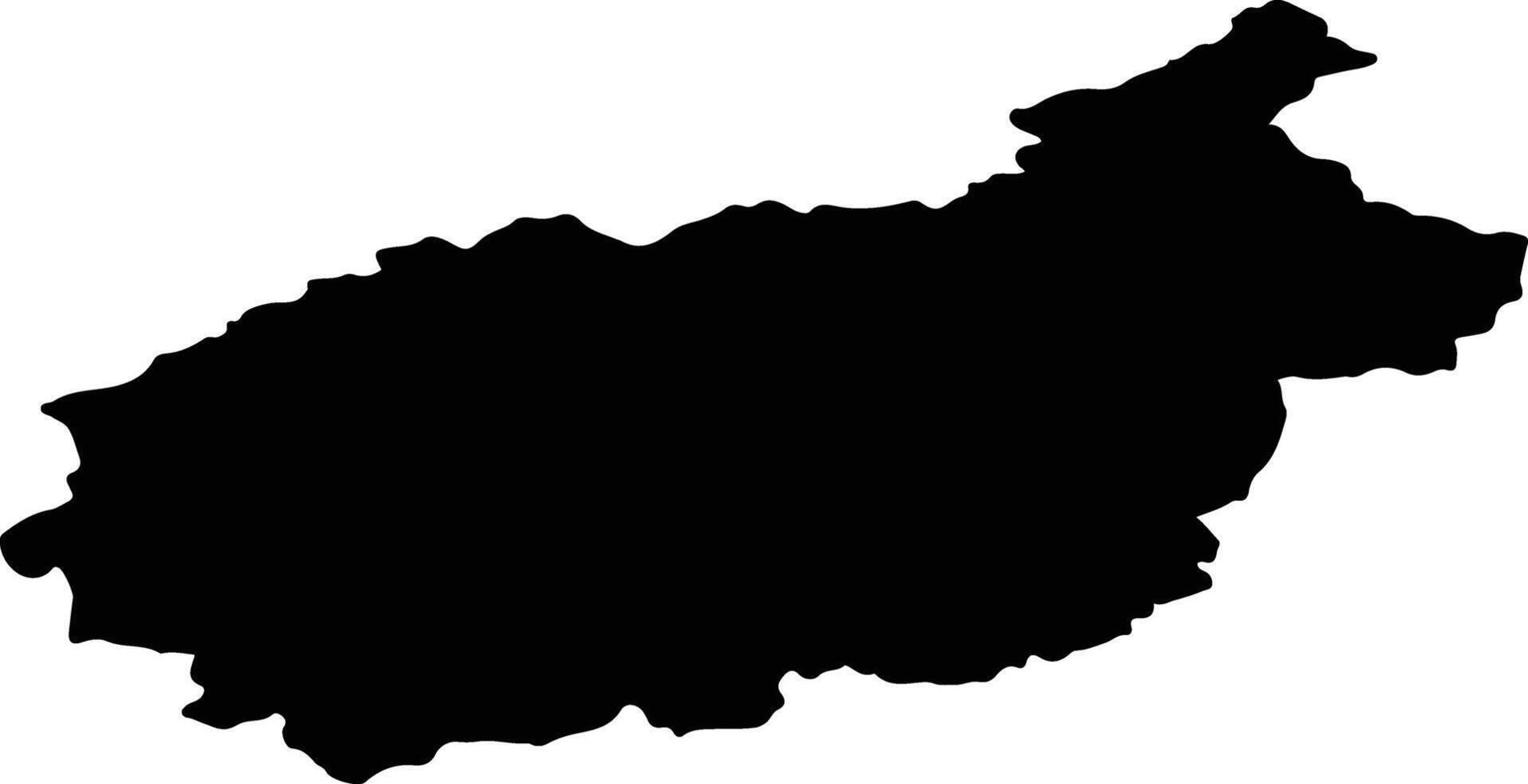Solnechny Rayon Russia silhouette map vector