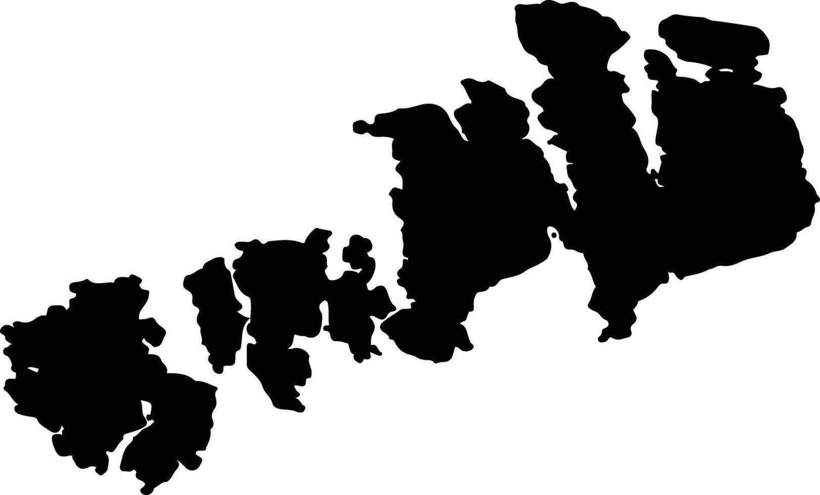 Solund nor Norway silhouette map vector