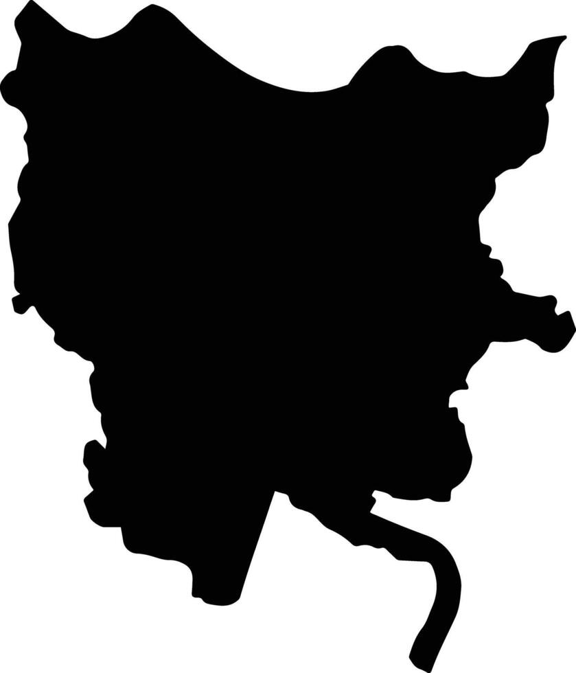 Somerset Jamaica silhouette map vector