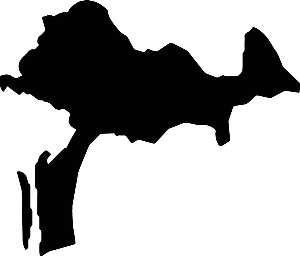 Son Tra Vietnam silhouette map vector
