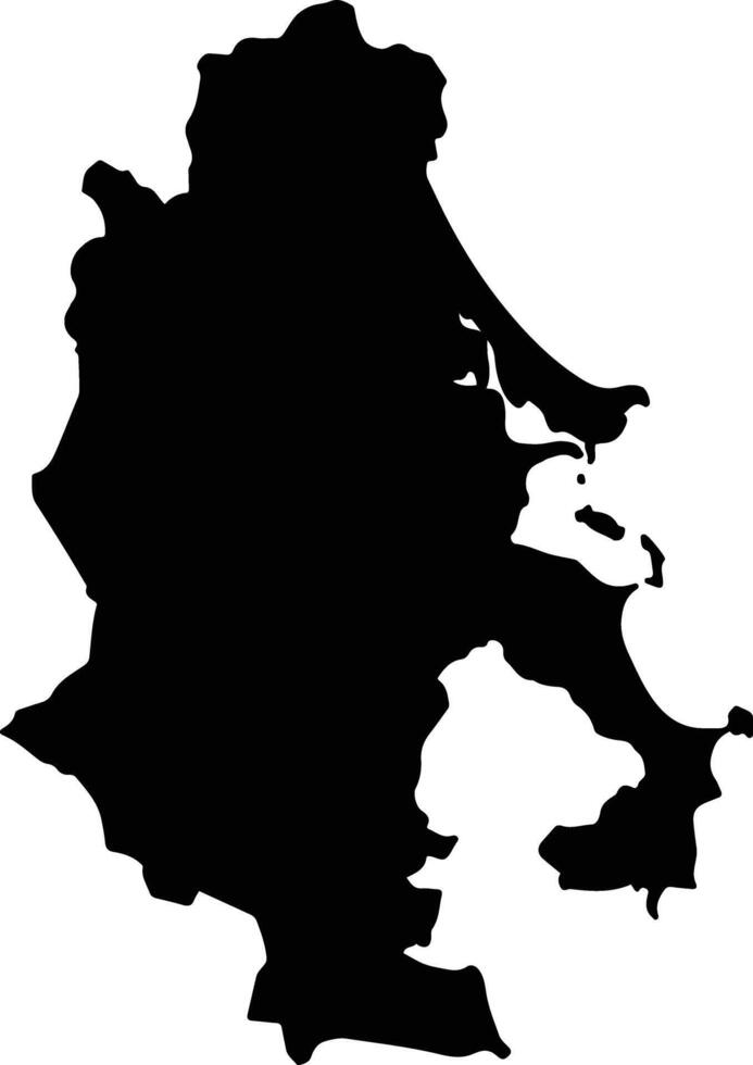 Song Cau Vietnam silhouette map vector