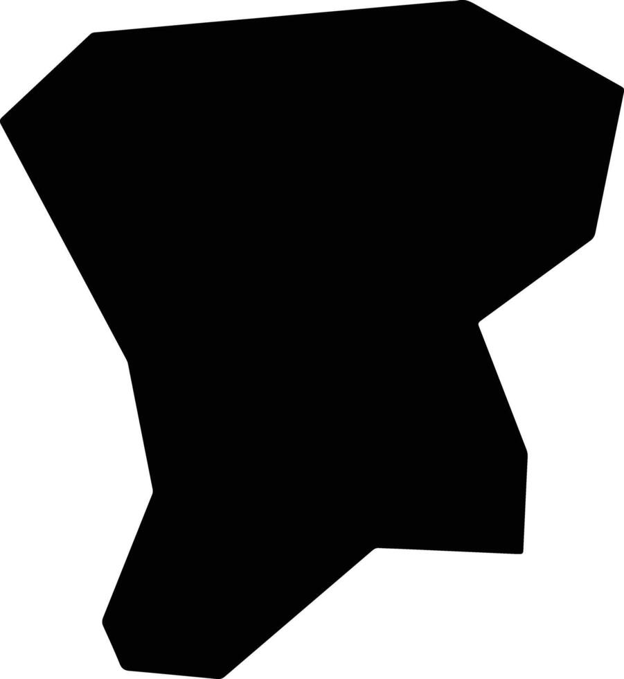 Songxian China silhouette map vector