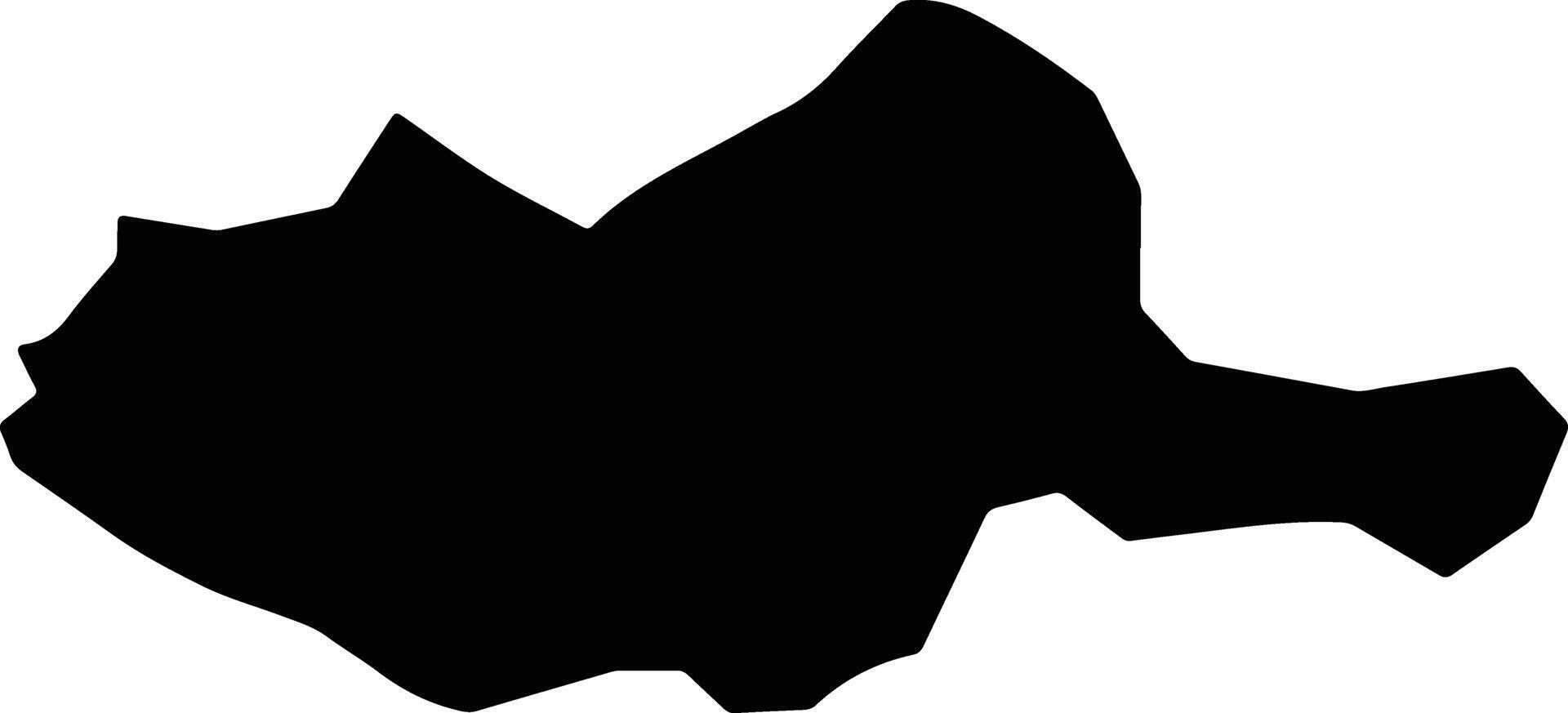 Songwon North Korea silhouette map vector