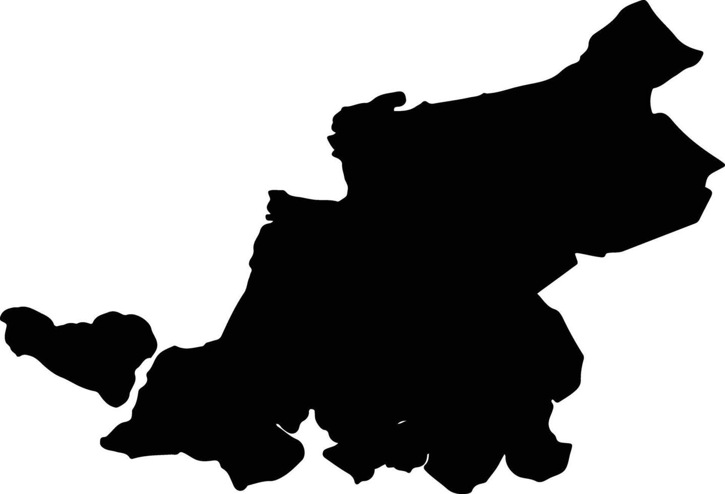 Sorong Indonesia silhouette map vector
