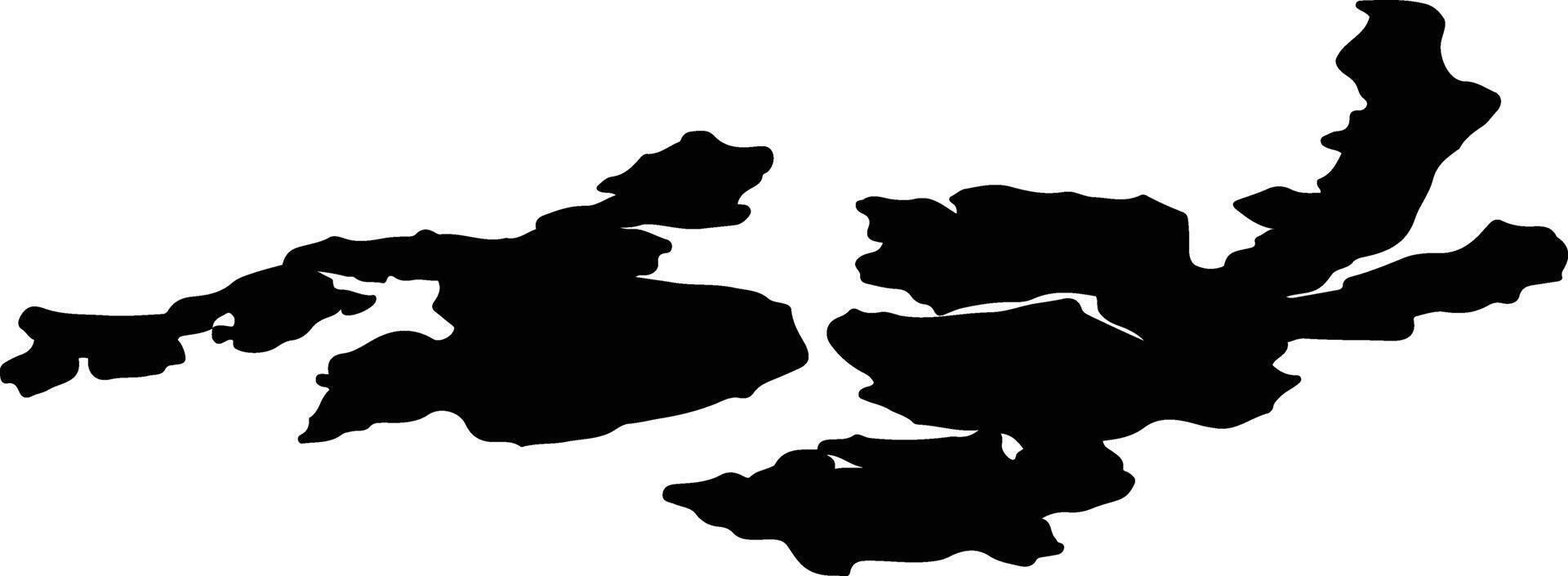 Sortland nor Norway silhouette map vector