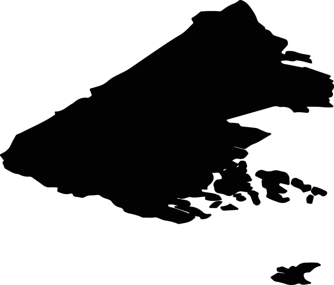 Sortavala District Russia silhouette map vector