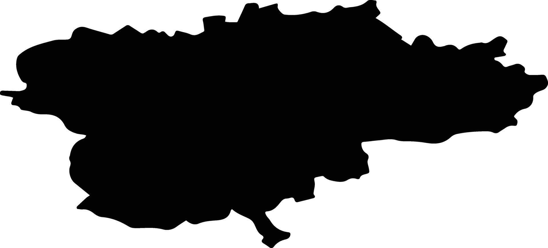 Sosnovoborsky District Russia silhouette map vector