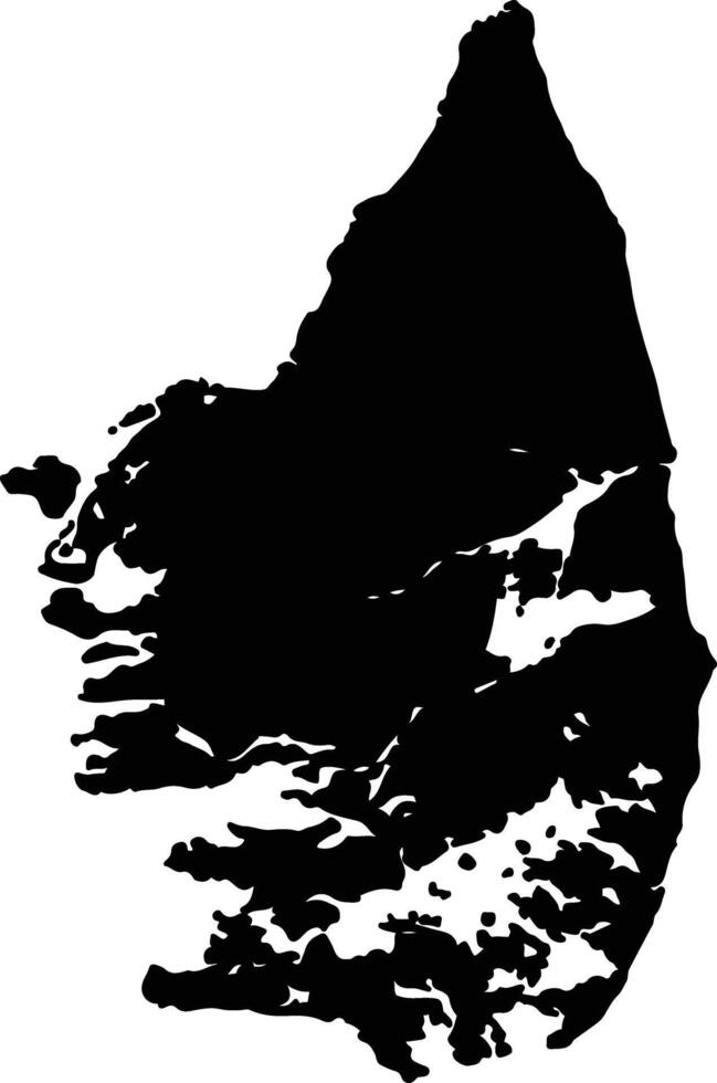 South Andros Bahamas silhouette map vector