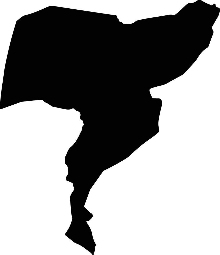 South Dayi Ghana silhouette map vector