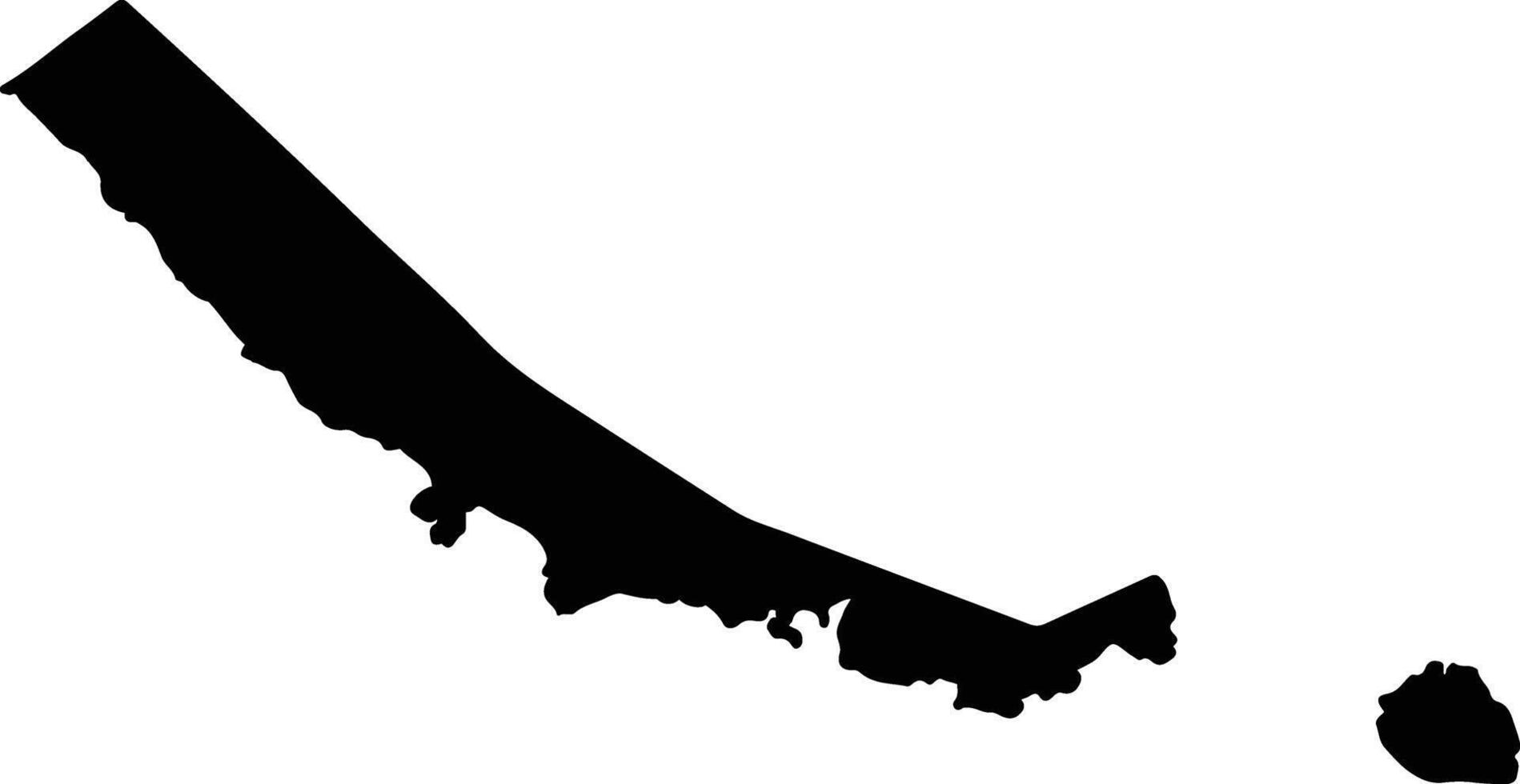 South Choiseul Solomon Islands silhouette map vector