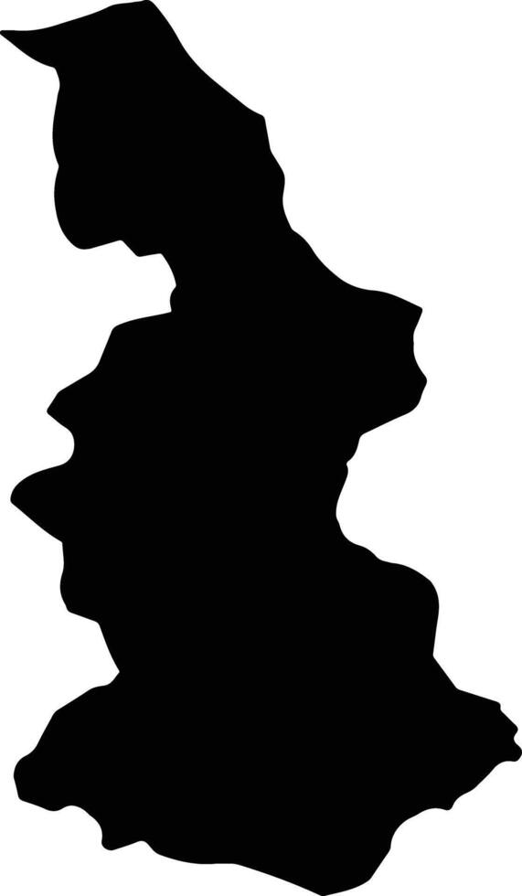 South District India silhouette map vector