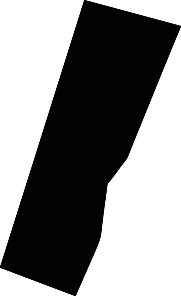 South East Botswana silhouette map vector
