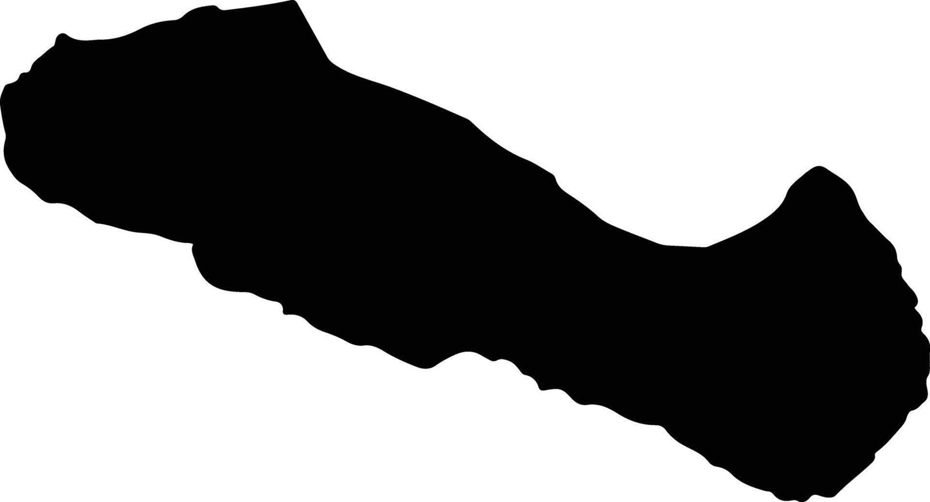 South Erromango Vanuatu silhouette map vector
