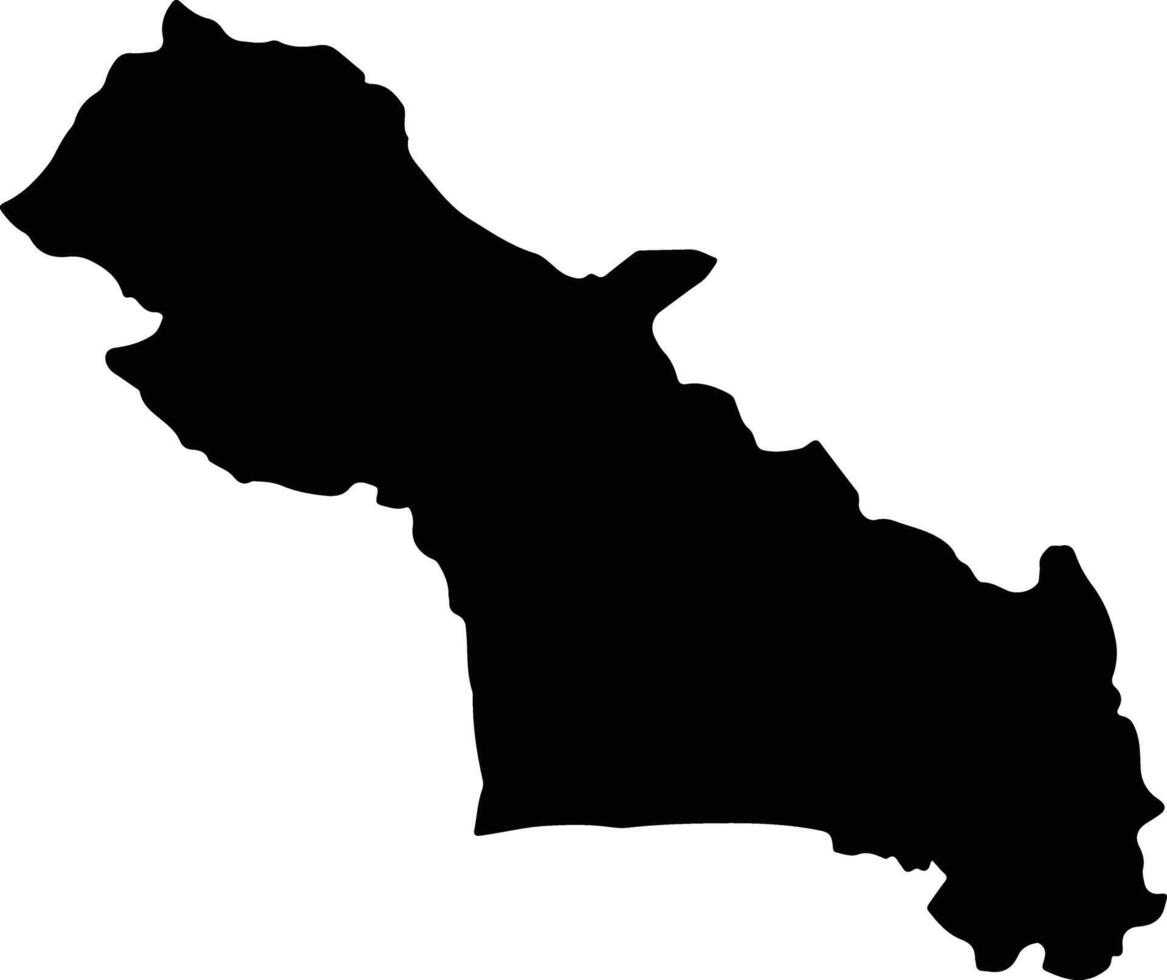 South East Malekula Vanuatu silhouette map vector